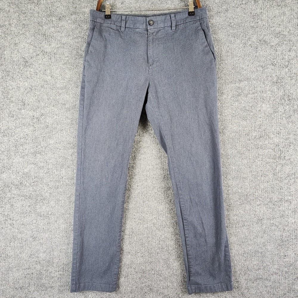 Hawker Rye Pants Mens Chino Blue Heathered Flat Front Trousers 32x32